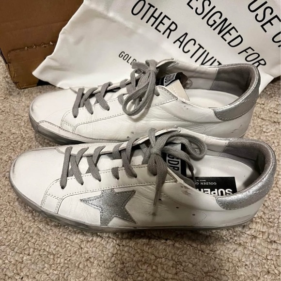 Golden Goose White and Gray Sneakers - Picture 8 of 8